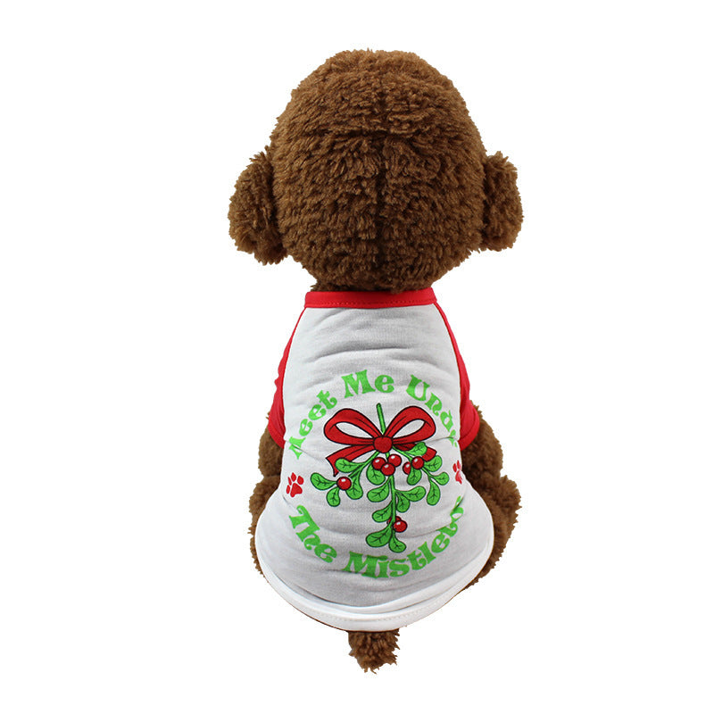 Dog Christmas Costume Sweatshirt Vest Clothes