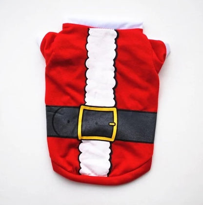 Dog Christmas Costume Sweatshirt Vest Clothes