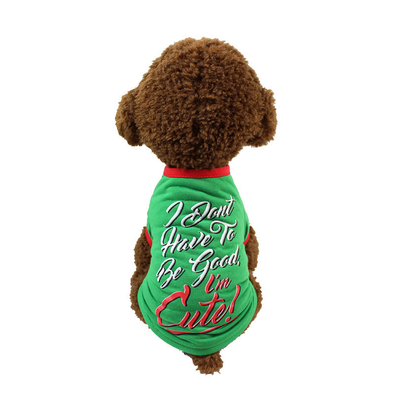 Dog Christmas Costume Sweatshirt Vest Clothes