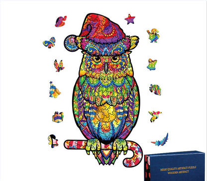 Fashion Halloween Christmas Owl Alien Wooden Jigsaw Puzzle Animal Jigsaw Puzzle